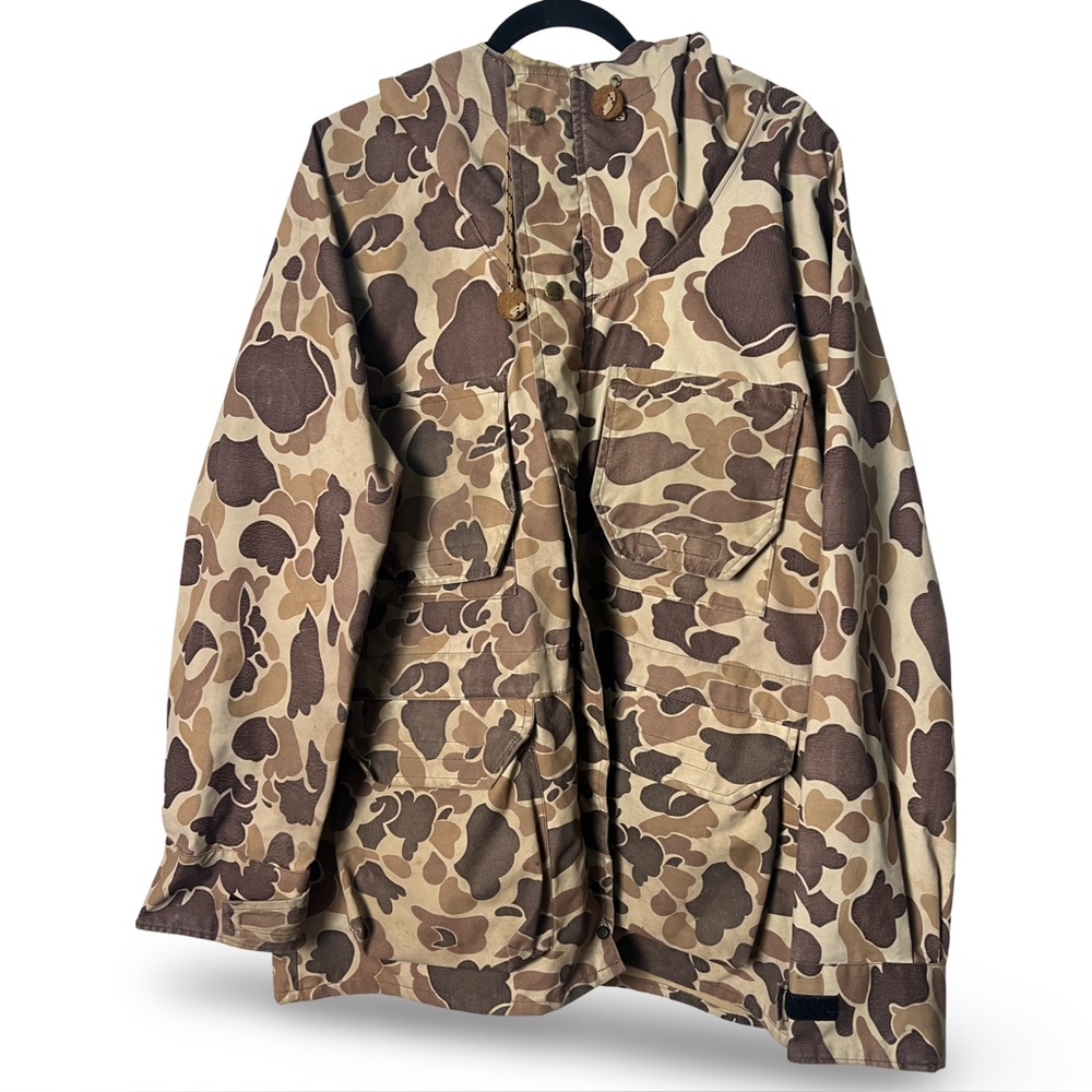 Columbia Sportswear Co. – Vintage Gore-Tex Duck Camo Hunting Parka – Sz. L